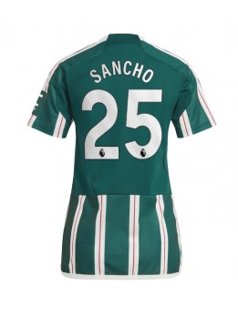 Ženski Nogometna dresi replika Manchester United Jadon Sancho #25 Gostujoči 2023-24 Kratek rokav